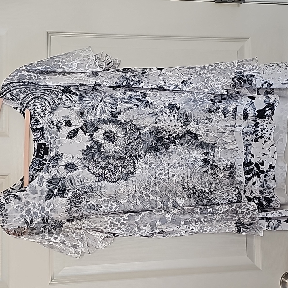 Simply Emma Floral Blouse, 2X